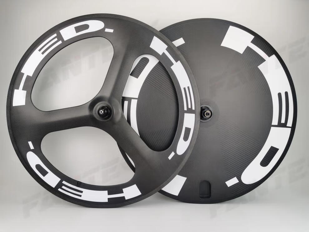 碟刹公路轮组hed700c碳纤维/死飞tt前三刀后封闭轮 前三刀/后封闭轮