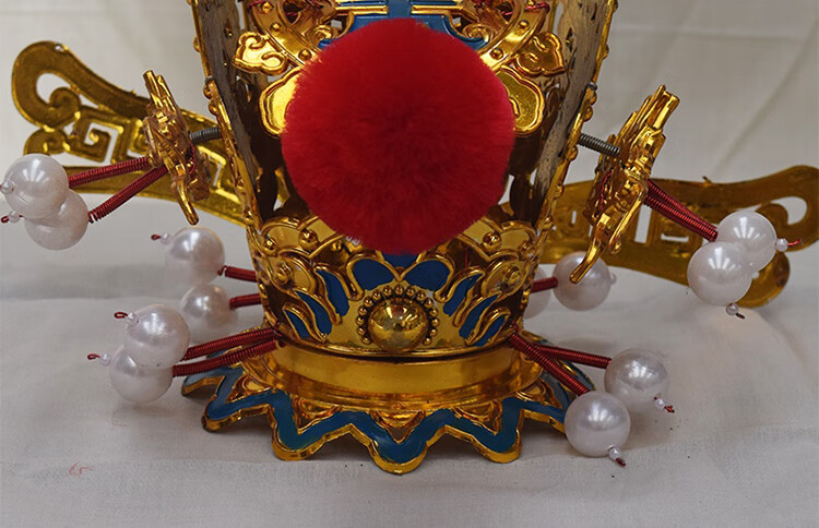 孙悟空头冠 戏剧紫金冠 齐天大圣孙悟空头冠贾宝玉头饰翎座翎毛美猴王