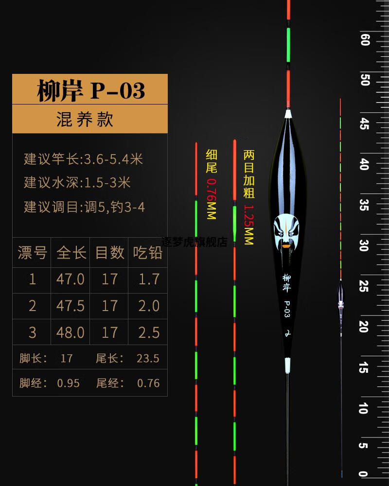 2022新款柳岸典藏版浮漂高灵敏轻口鲤鲫鱼加粗醒目混养黑坑鱼漂新型渔