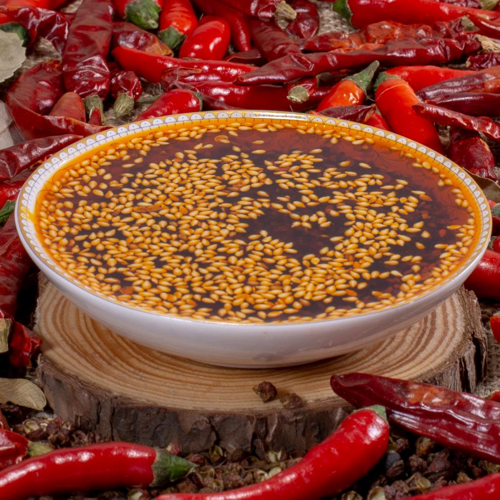 思依麻辣红油600g四川油泼辣子凉拌菜口水鸡凉菜拌料营山红油【图片