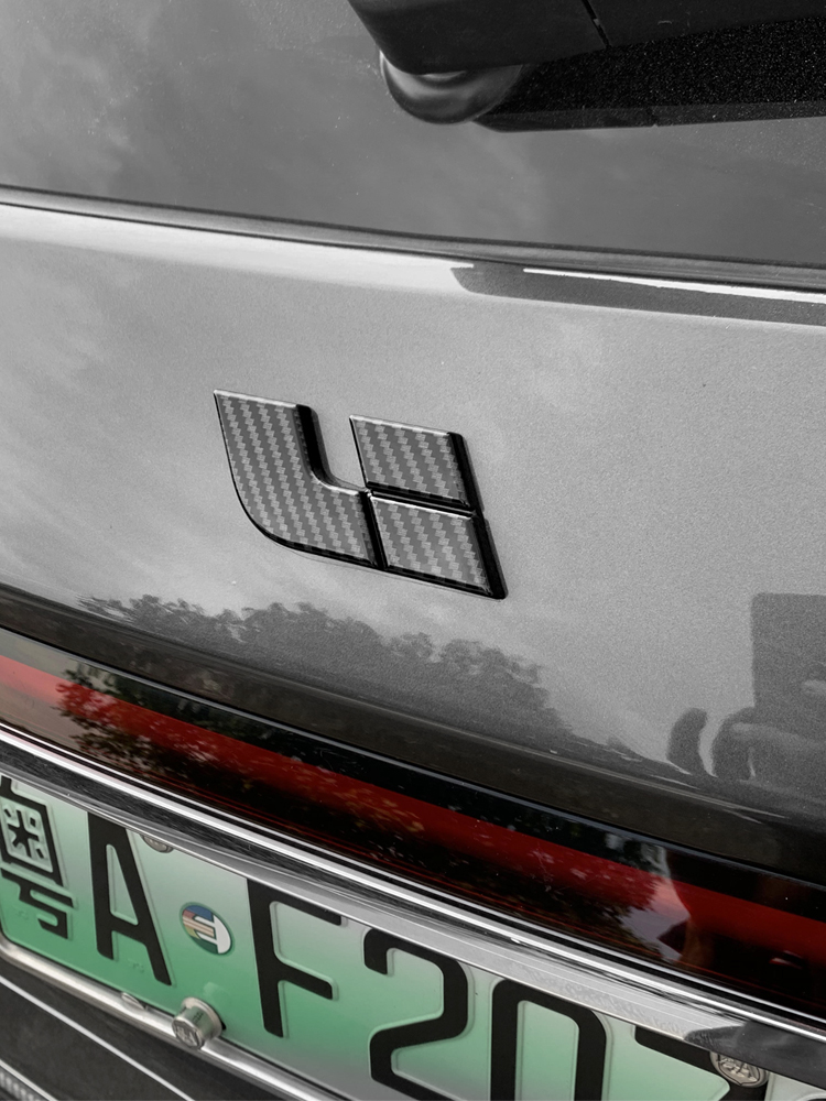 点缤适用于理想one碳纤纹前后车标贴运动时尚外饰视觉提升外饰档次