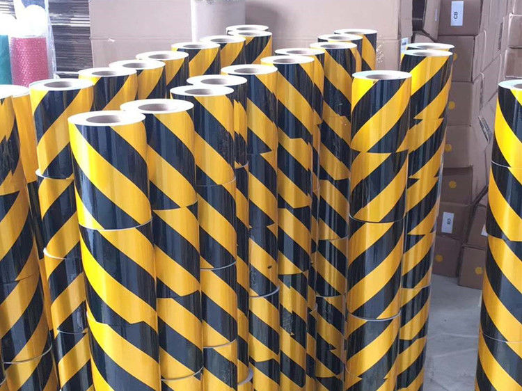 适用于交通反光膜立柱电线杆反光贴黄黑警示斑马胶带公路护栏端头反光