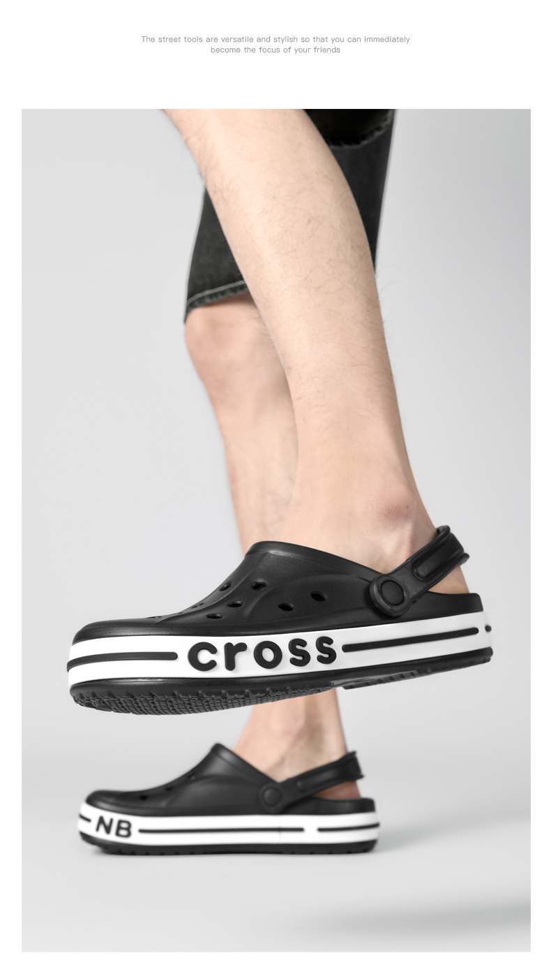 cross洞洞鞋旗舰官方店外穿户外运动凉拖鞋男夏季开车防滑男士厚底