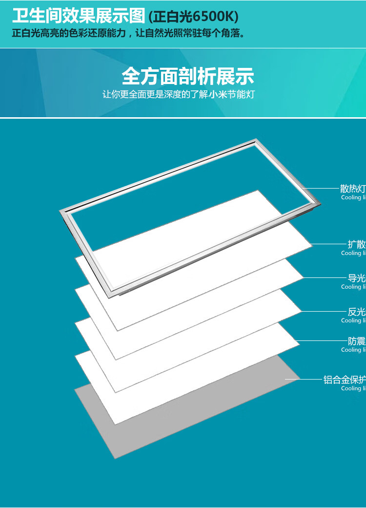 歐普侍集成吊頂led燈300x300廚衛廚房衛生間鋁扣板嵌入式300x600平板