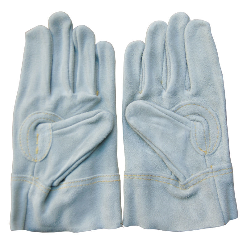 中码款三筋全牛皮电焊焊工劳工工人劳动劳保防护手套 头层家私皮款10