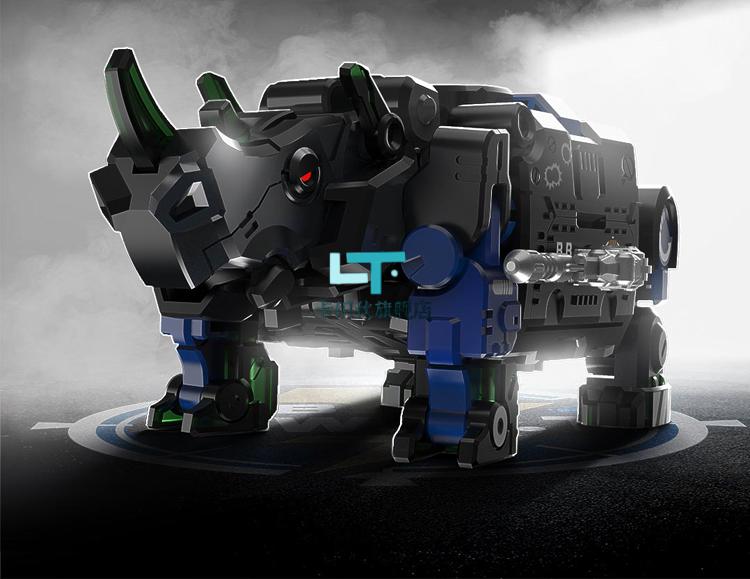 猛兽匣白噪音 创世纪玩具 52toys猛兽匣系列 青龙毒角炽热铁腕变形