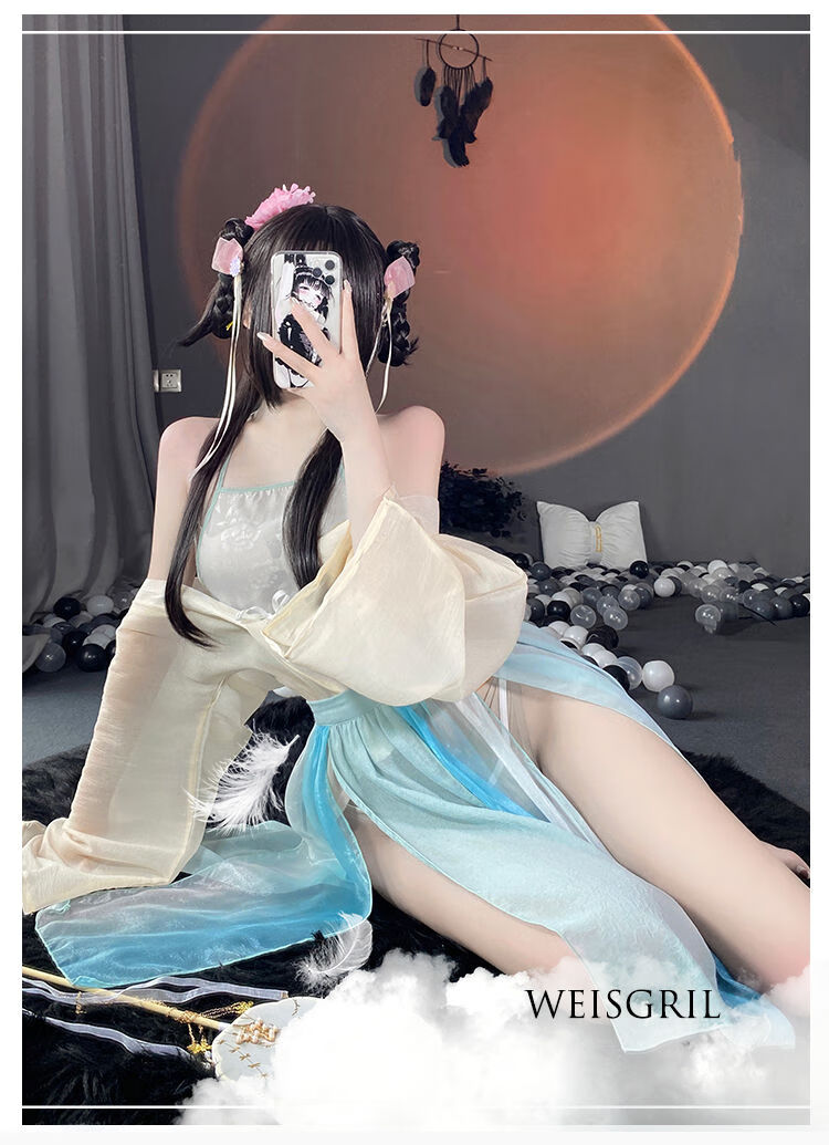 单身格格情趣汉服性感睡衣纯欲式肚兜透明情器套装性感睡衣家居服