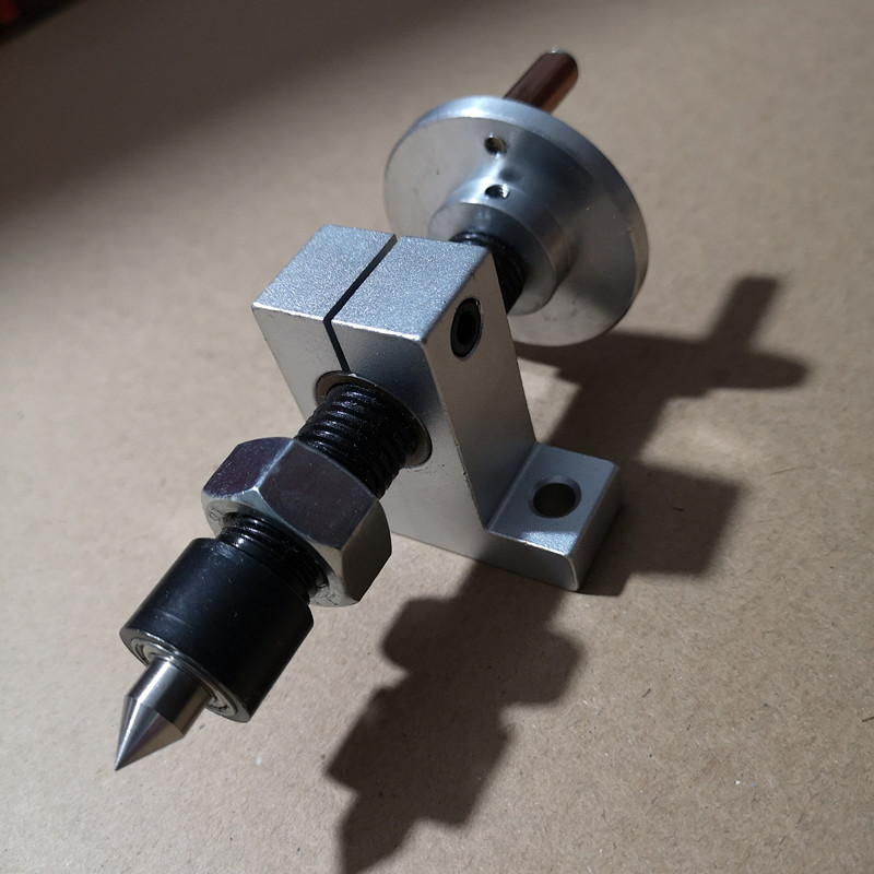 星利耀莺黛氨木工车床顶针微型珠车床尾座旋转顶针可伸缩带摇臂diy