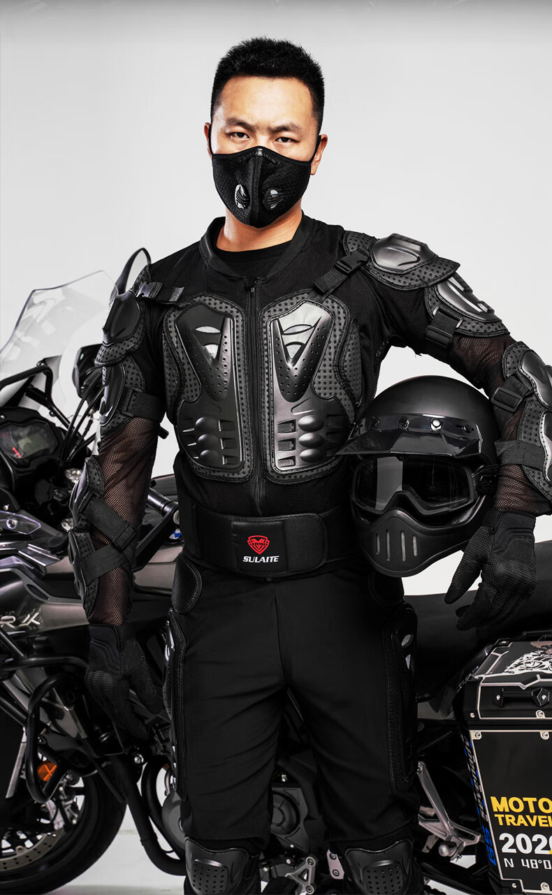 摩托车护具全套摩托车护甲衣骑行防摔护膝护肘护胸护具越野机车盔甲