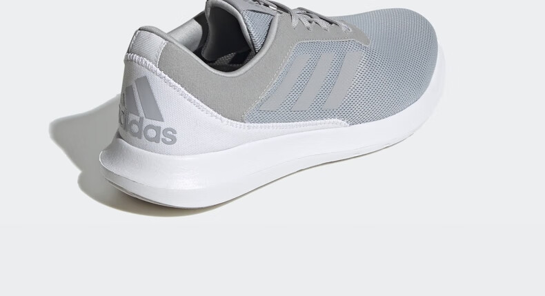 adidas阿迪达斯官网CORERACER女子元祖灰随心畅跑舒适网面跑步鞋FX3614 灰/白 37(230mm)