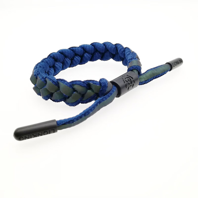 蓝铂丽 小狮子手链手环鞋带编织全息反光情侣 镭射白 小狮子lionking