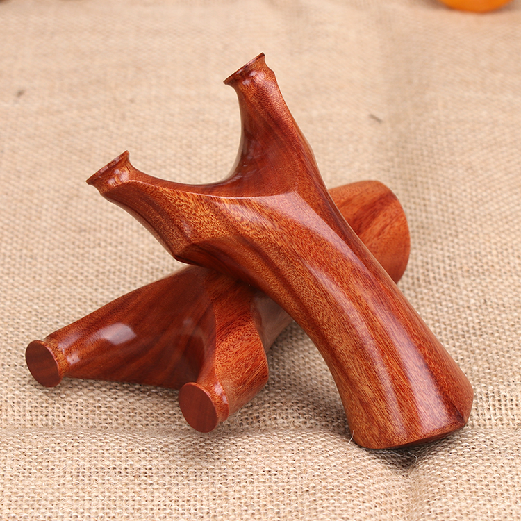 实木弹弓户外便携把玩实木弹弓木头木制原木扁皮弓反曲精准飞虎叉手工