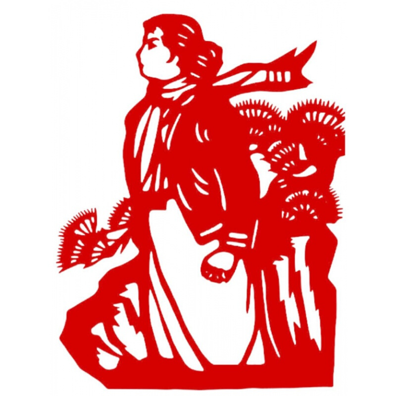 剪纸榜样力量抗日剪纸红色爱国精神主题教育学雷锋英雄人物手工作品
