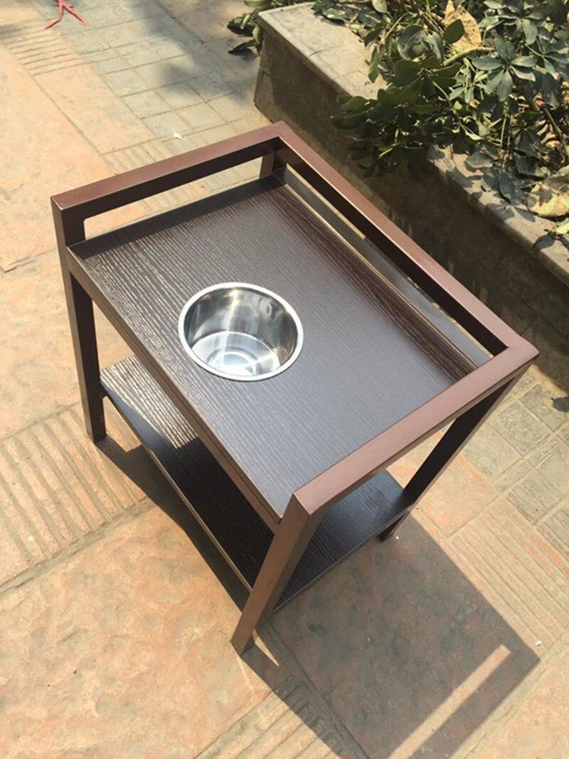 麻将机茶几双缸大桌面麻将桌旁边几棋牌室茶楼专用茶水架加高大缸酒