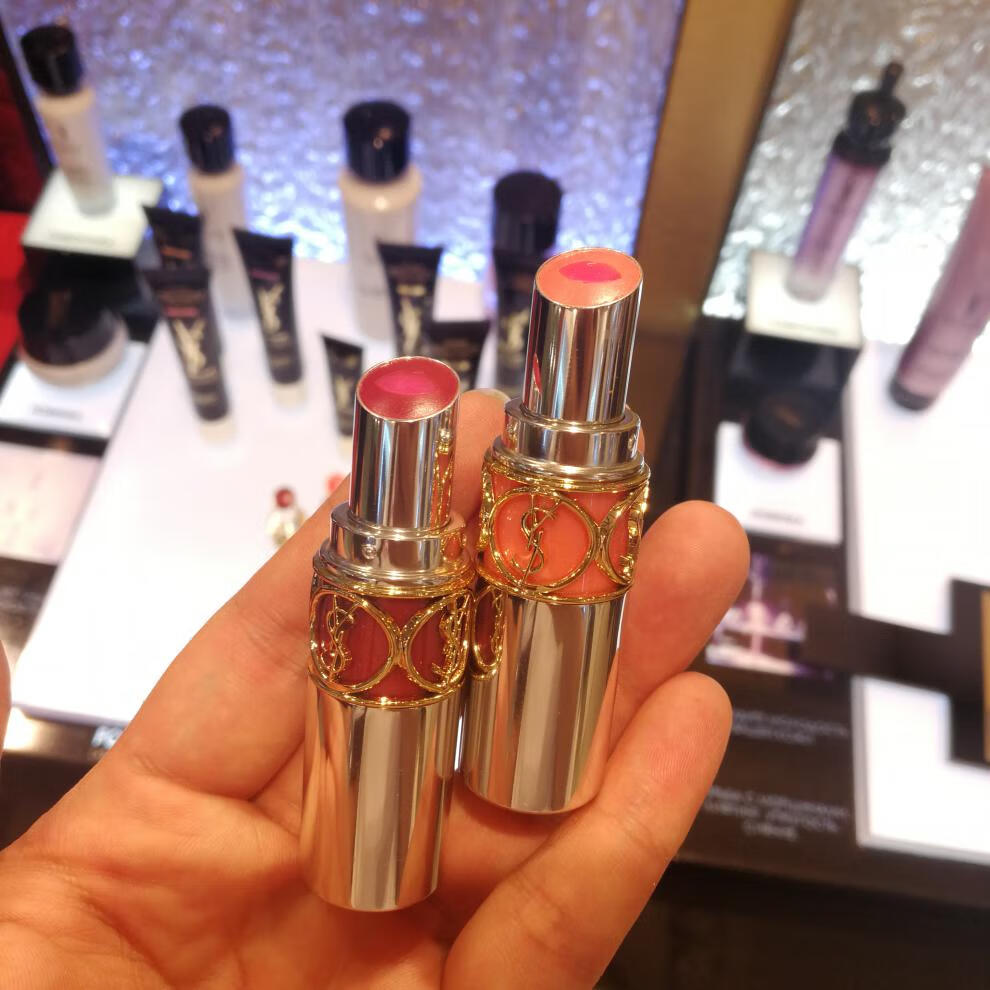 ysl圣罗兰银管圆管双色夹心唇膏口红234星星钻黑芯6泫雅578星星夹心银