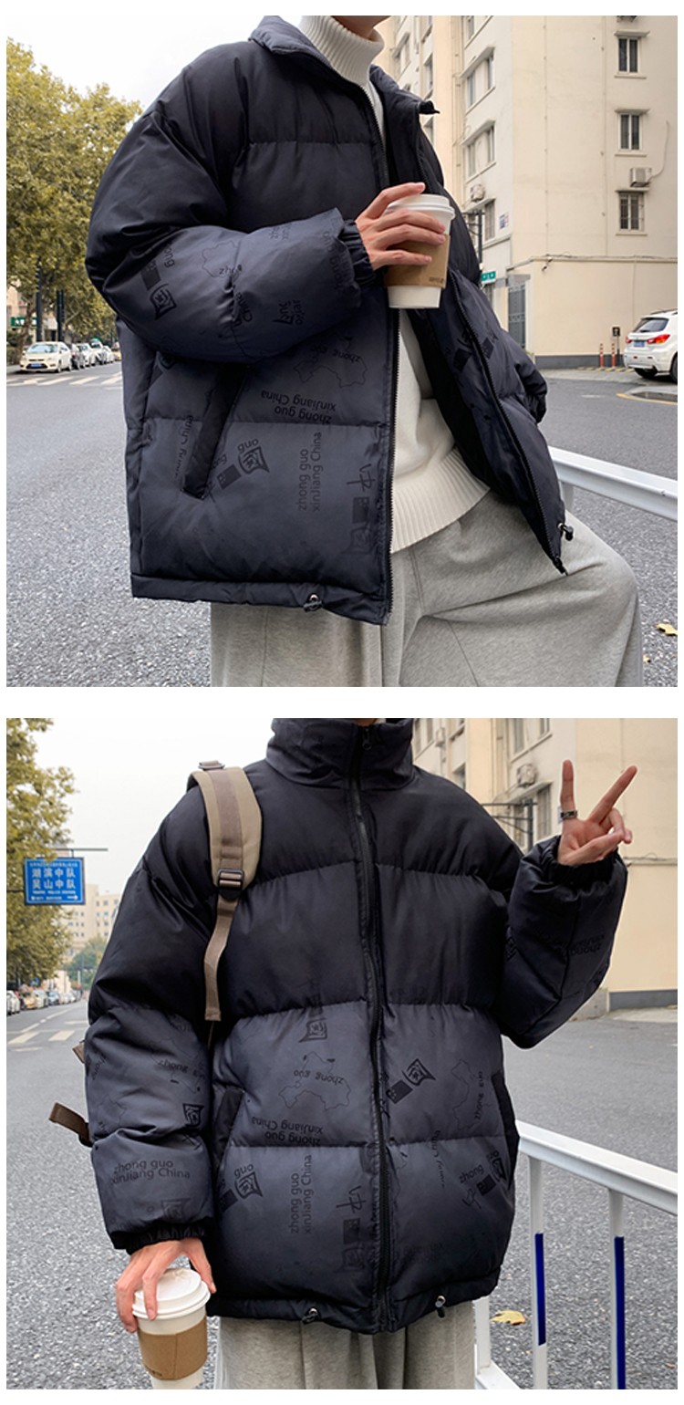 雅鹿捡漏特价羽绒服衣男休闲百搭时尚季2021冬装新渐变色中国地图手塞