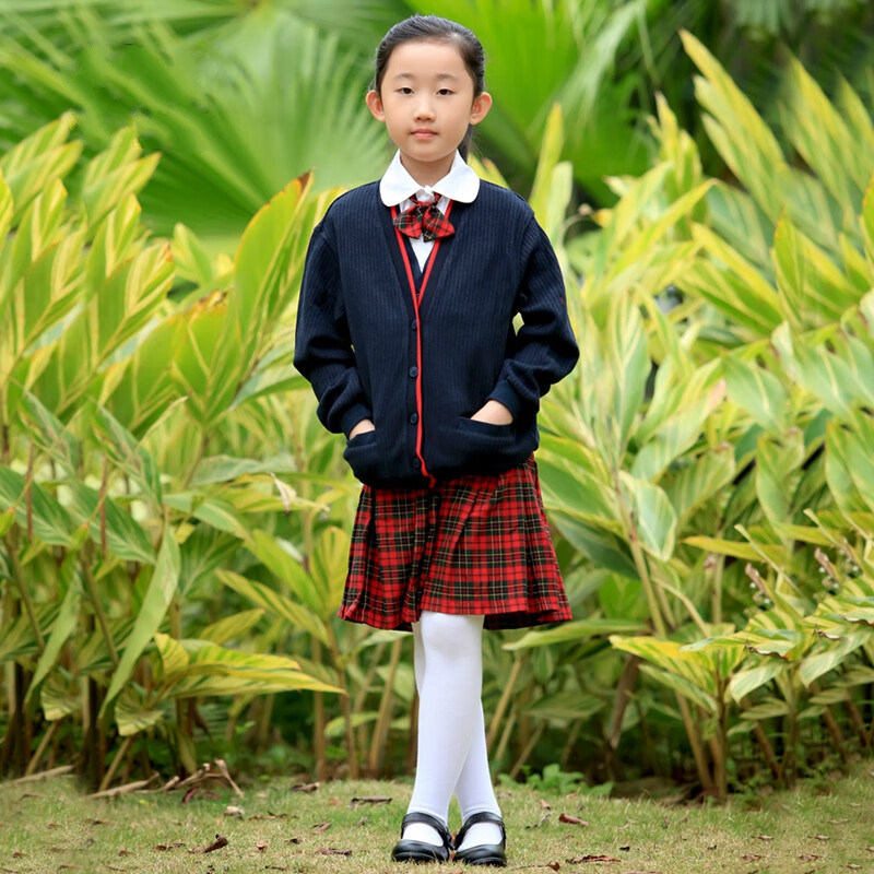 深圳校服莎臣豹校服小学生女冬季礼冬制衬衣150cm