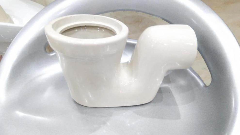 定制卫浴陶瓷弯头存水弯分体蹲便器防臭弯头配件下水管卫生间配件美洁