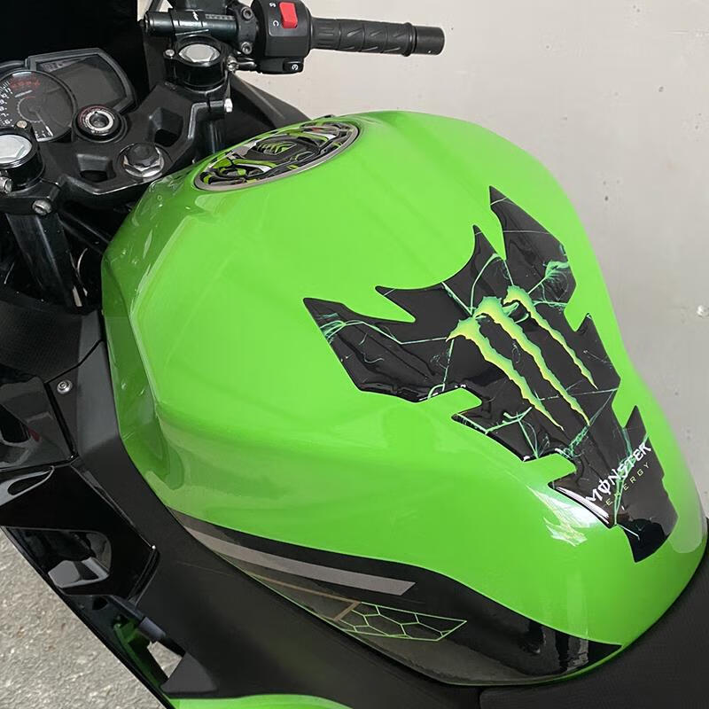 改装饰反光防水kawasaki版画油箱贴花 川崎鬼爪赛事款(30*25cm)【图片