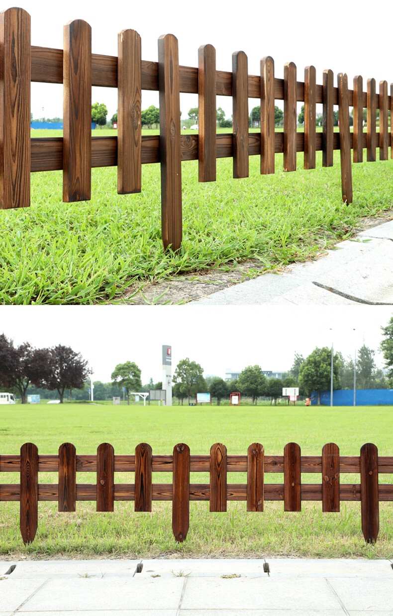 防腐木栅栏围栏户外庭院花园小篱笆室外草坪护栏绿化隔断菜园装饰 白