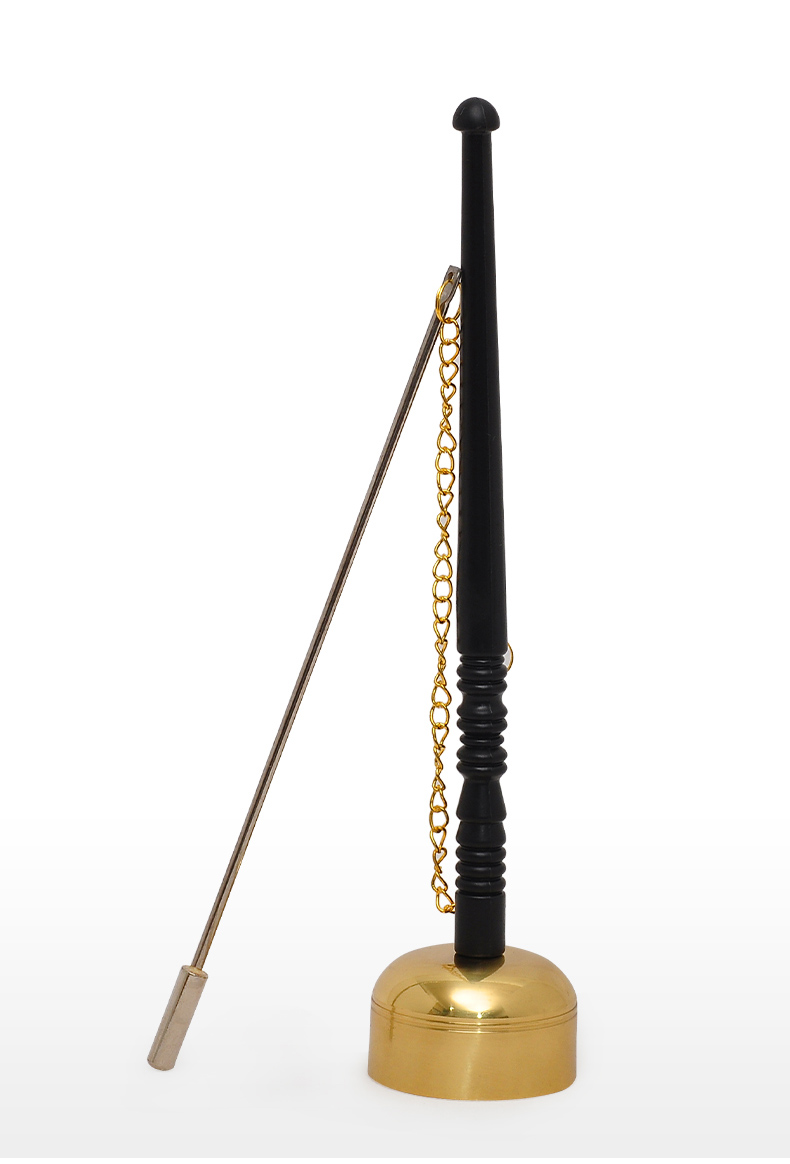 全铜引罄乐器伸缩引磬伸缩引庆长柄引磬铜罄助念法器佛堂佛教用品 小