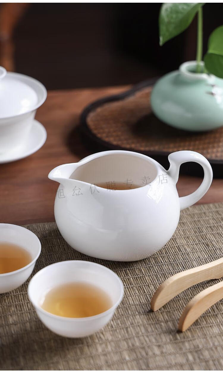 骨瓷茶具潮汕陶瓷骨瓷白色小号盖碗茶碗茶杯潮州功夫茶具套装家用过年