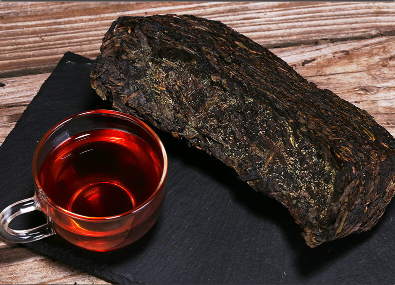 黑茶湖南 黑茶叶正宗金花茯砖茶手筑茯茶梵鸿茶叶