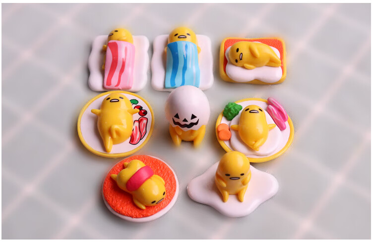 日本gudetama蛋黄哥懒蛋蛋玩具懒蛋君小摆件创意礼物盲盒盲袋 b款8个