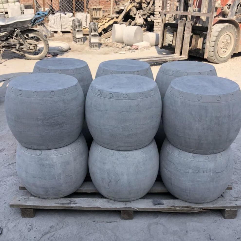 石雕青石柱顶石 柱墩底座石墩子 垫基石石墩柱皮圆墩空心石柱础墩 面