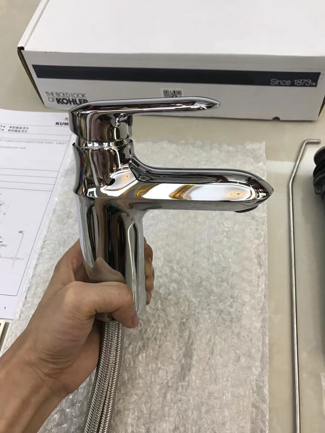 科勒(kohler) 台盆水龙头工程专用k16027t全铜脸盆冷热龙头2fk25102t2