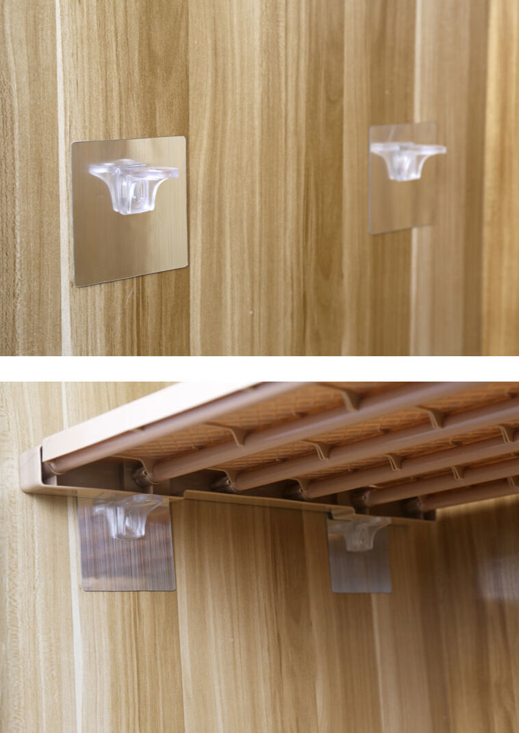 隔板托免打孔无痕粘贴层托衣橱柜分层隔板托层板托固定托承重支撑托钉