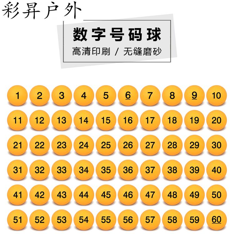 乒乓球带数字抽奖球摇奖球号码球数字乒乓球奖项球摸奖球娱乐活动球sn