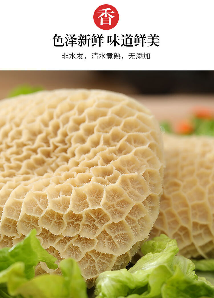 棠鲜生金钱肚新鲜黄牛半成品熟牛肚蜂窝肚1斤装