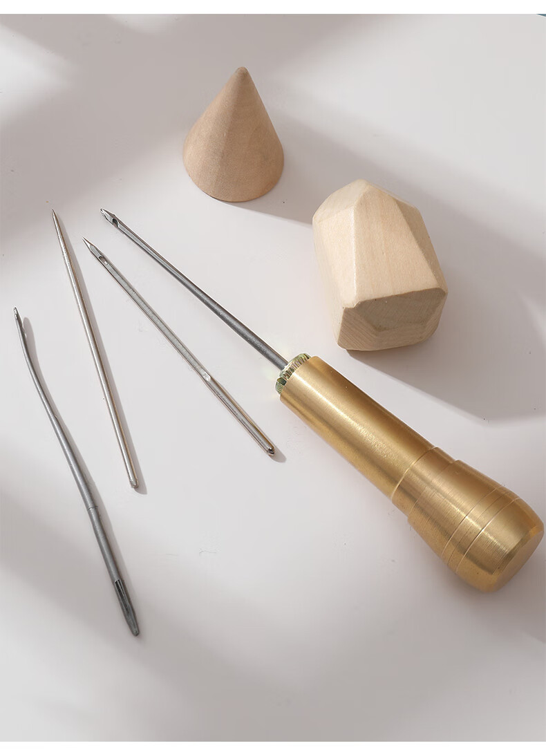 手工上鞋锥纳鞋底带勾多功能千枚通小档案装订穿钻孔大米囹白色7三把