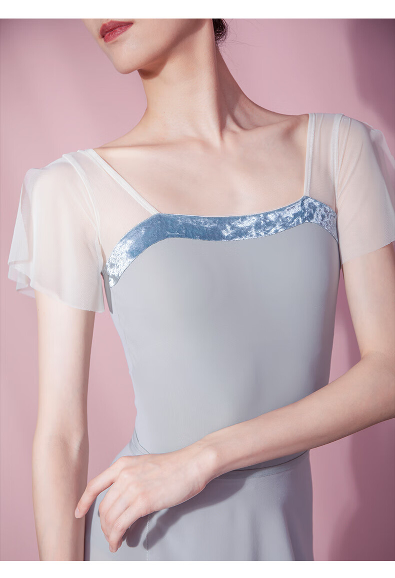 芭蕾舞蹈服芭蕾舞练功服连体喇叭袖形体舞蹈体操服女成人艺考训练服装