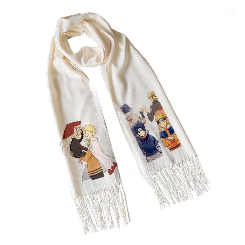 lucaly新品围巾男个性青年撞色火影忍者围巾动漫周边围脖鸣人佐助宇智
