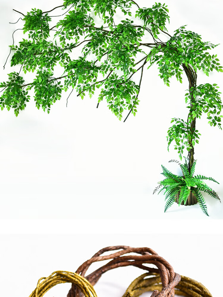 藤条室内外造景装饰枯藤假花藤藤蔓雨林植物绿植树枝缠绕 10米真粗