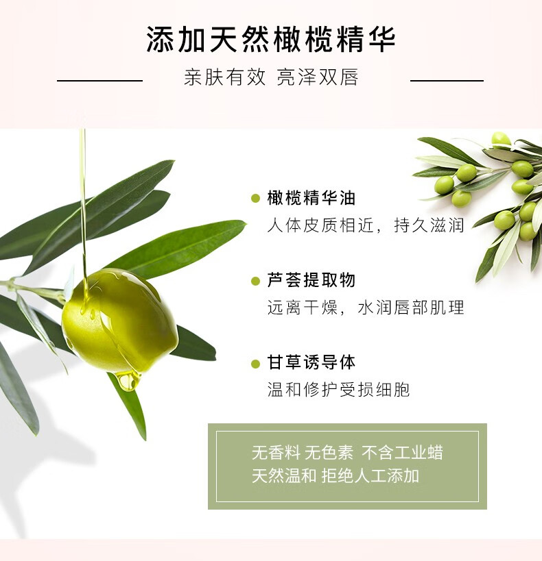 蝶翠诗（DHC） DHC（蝶翠诗）润唇膏橄榄护唇膏 1.5g 防干裂无色保湿滋润男女可用 唇膏3件
