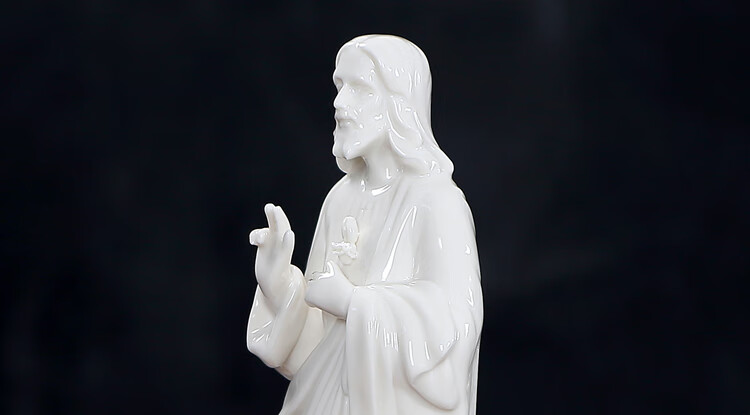 纤雅洁2020新款天主教圣物耶稣基督教大十字架圣心像教会小礼品摆件