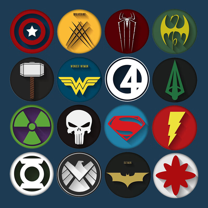 览日鸟漫威级英雄复仇者联盟徽章金刚狼人美国队长胸针t5411神盾局