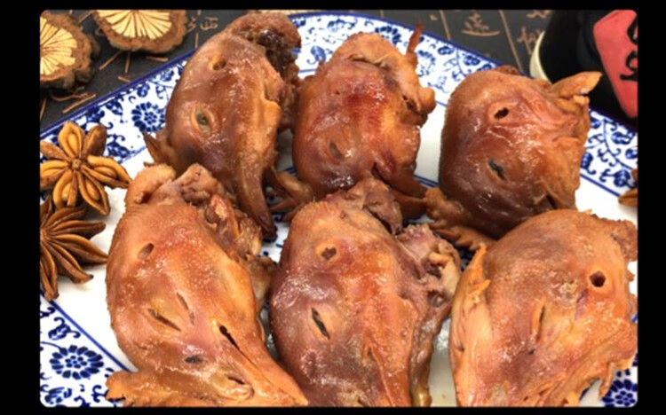 卤鸡头 诸城烧肉烧烤 即食卤肉熟食真空卤熏鸡头烤鸡头 250g