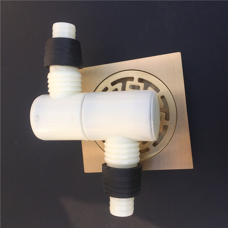 洗衣机净水机排水管地漏接头下水道臭返水弯三通四通弯头 地漏转向