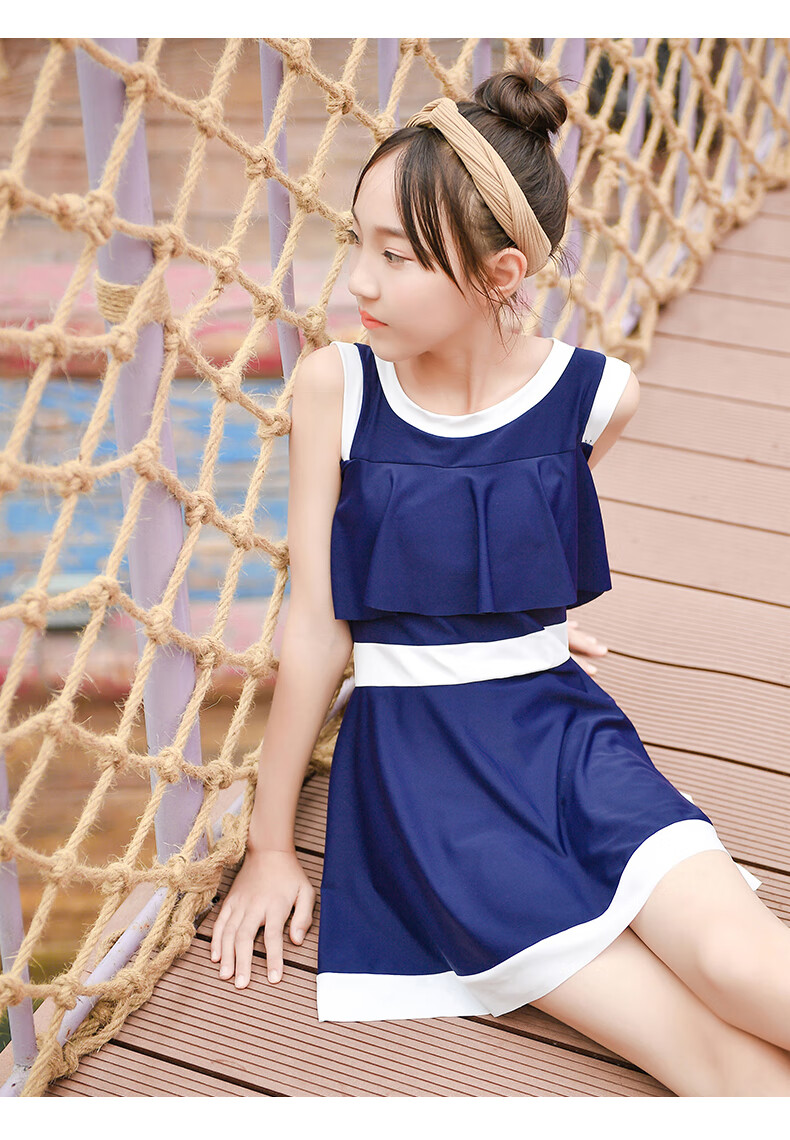 【严选品质】儿童游泳衣女孩9-14岁学生5-8岁公主小童中大童女童温泉