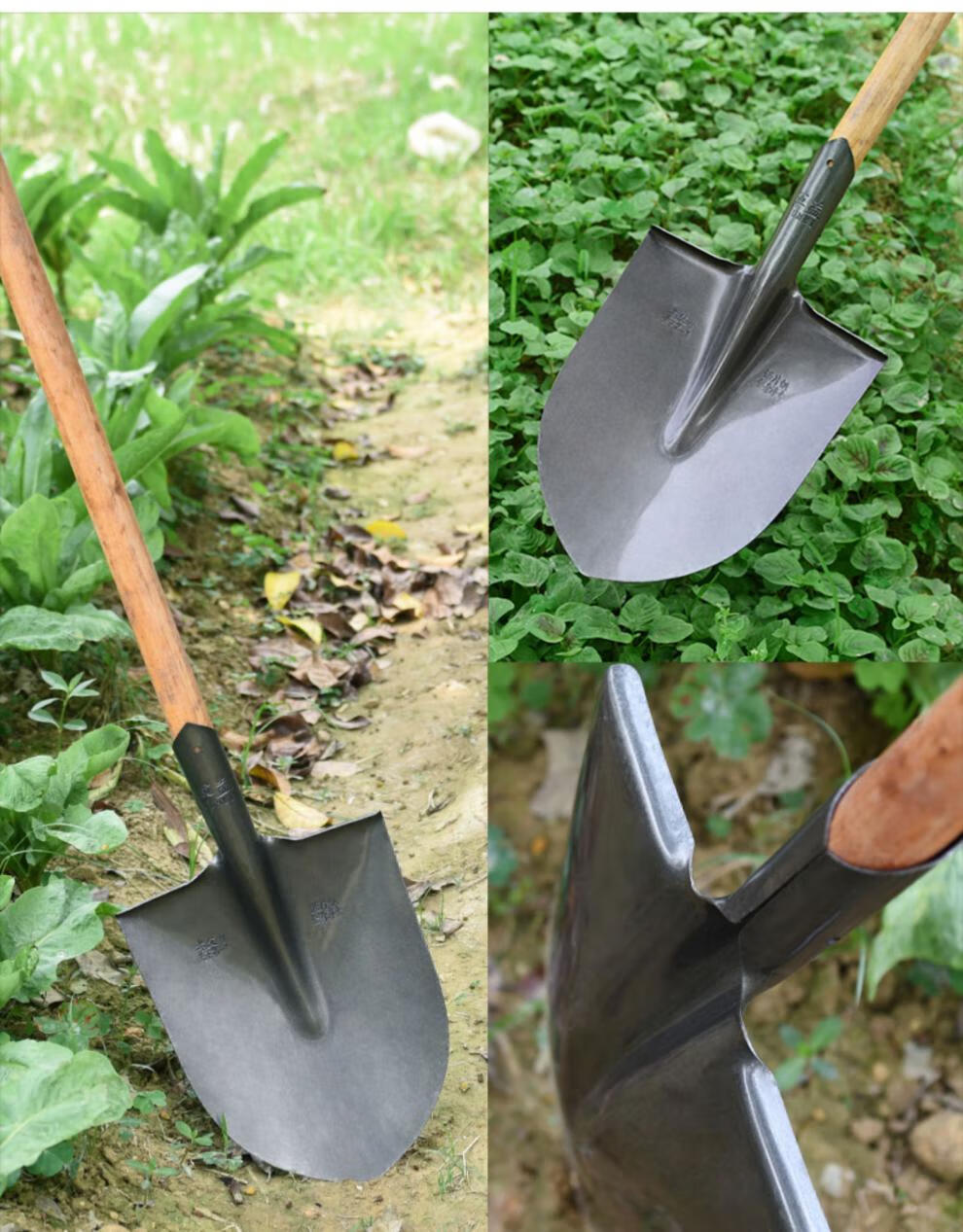 户外农用大锹铁铲多功能兵工铲锰钢锹铁锹钢锹铲园林