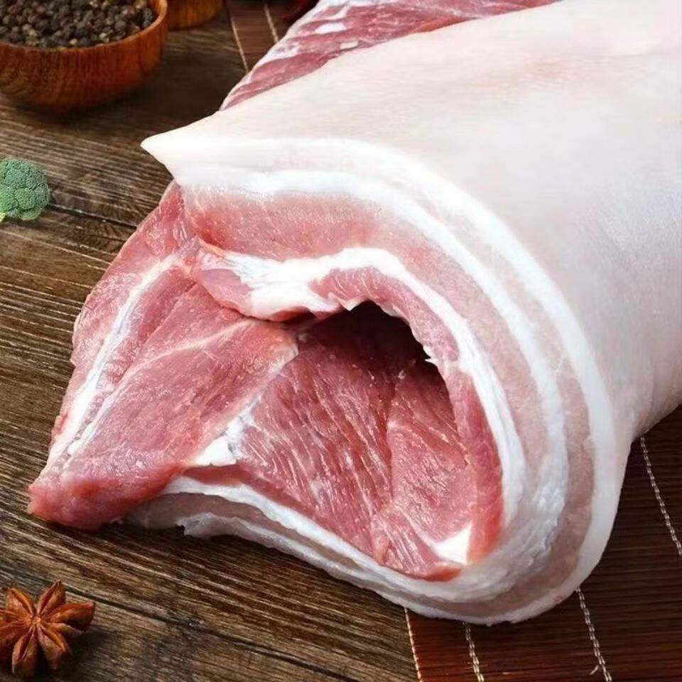 猪肉五花肉带皮新鲜纯三层五花肉康胜谊肉馅3斤