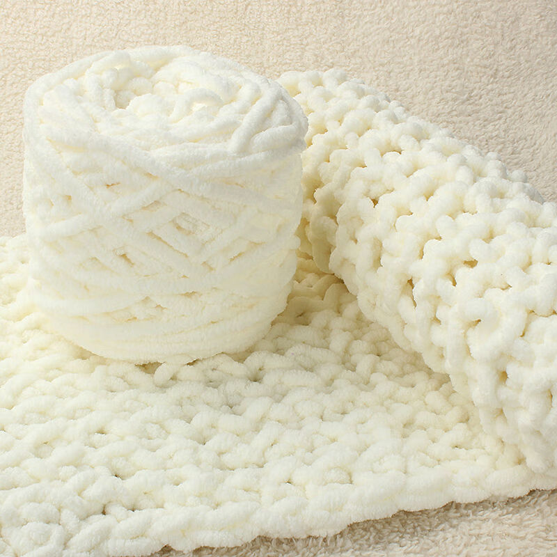 lucaly新品冰条线爱尚美织冰条粗毛线男女围巾手工编织钩拖鞋帽子毛线