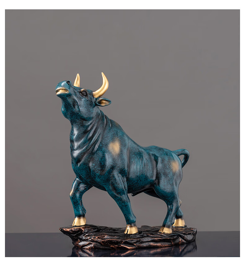 创意个性牛摆件华尔街牛办公室老板桌装饰工艺品公司店铺开业礼品