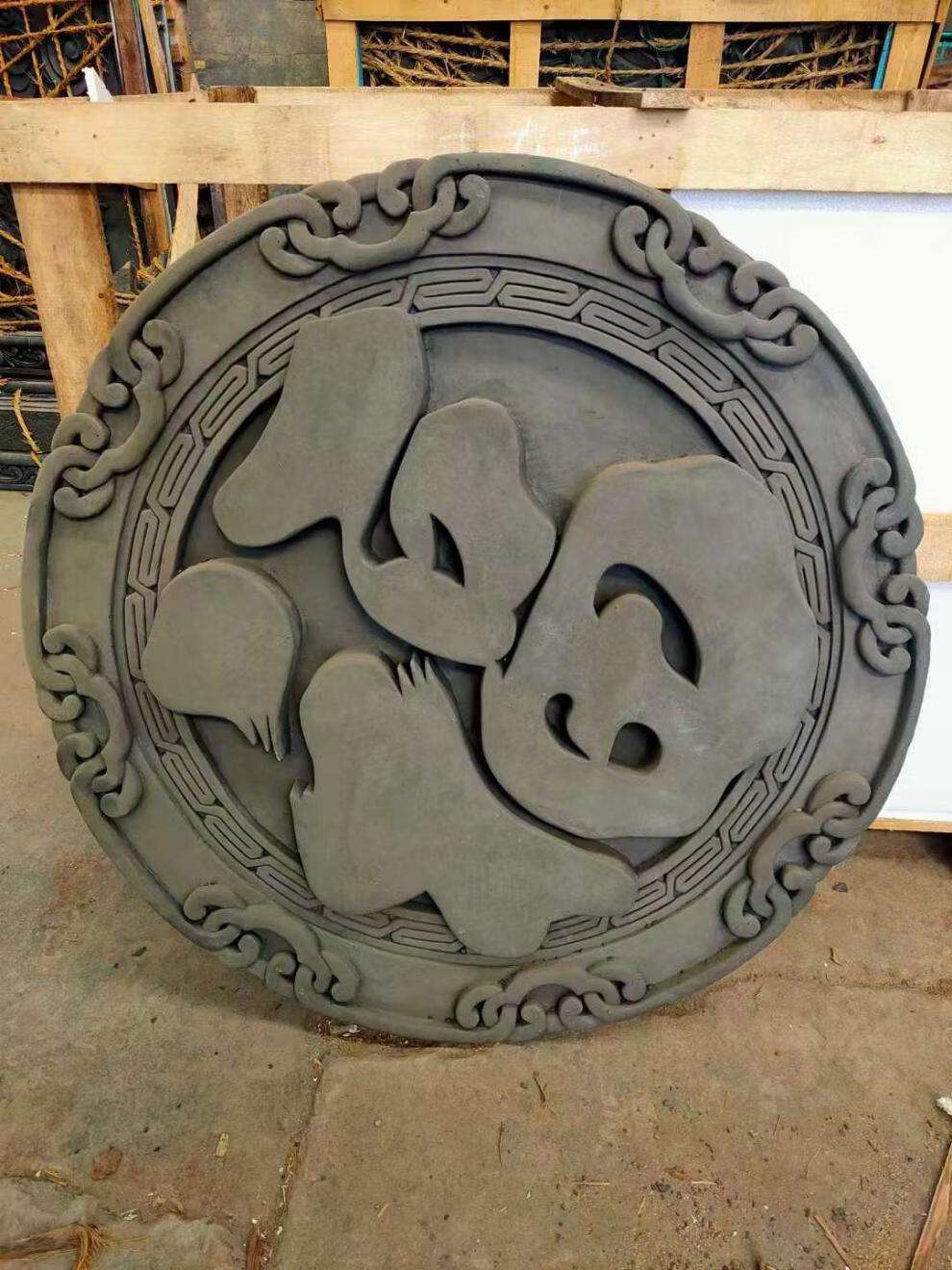 圆形福字仿古砖雕古建中式四合院影壁墙墙面装饰挂件徽派 鹤同福直径