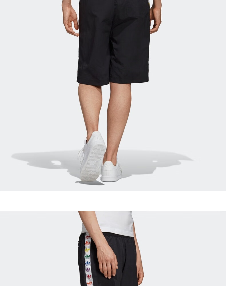 阿迪达斯官网 adidas 三叶草 pride w short 男装夏季运动短裤fq6588