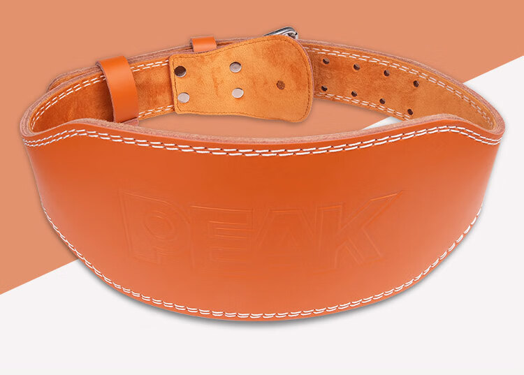 匹克peak健身护腰腰带力量举重硬拉深蹲负重训练皮带女男牛皮护腰yh6